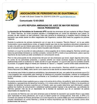 Repudian amenazas del juez Edwin Ramírez contra reporteros