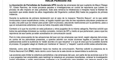 Repudian amenazas del juez Edwin Ramírez contra reporteros
